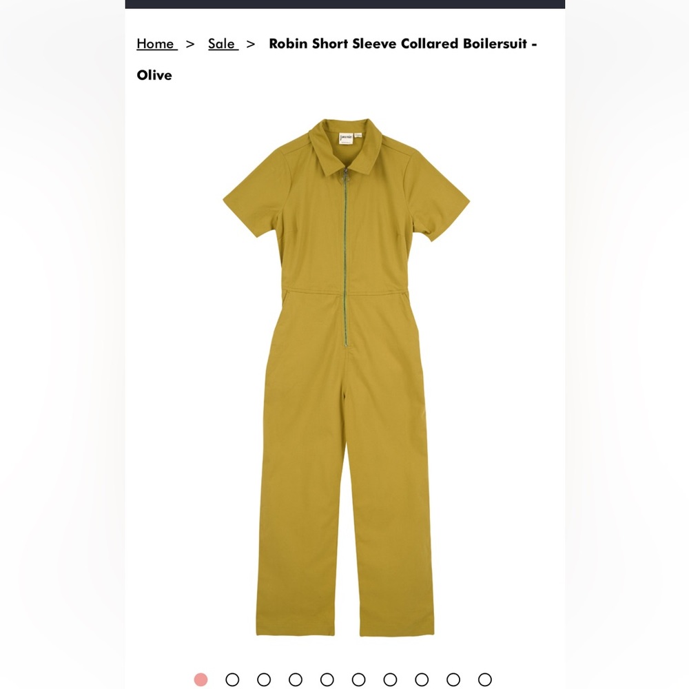 JOANIE Olive Vintage Style Jumpsuit